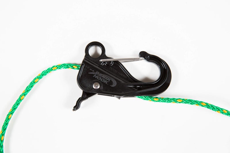 Danik Hook خطافات دانيك هوك العالمية الصغيرة (صنع في الولايات المتحدة الأمريكية)، عبوة 2 - نظام خطاف مركب عالي القوة بدون عقدة مع إطلاق سريع - يتحمل حتى 300 رطل (السلك غير متضمن) - Image 3